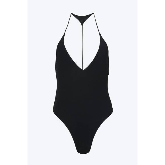 NEW RONNY KOBO simona open-back matte bodysuit in black - Picture 2 of 6
